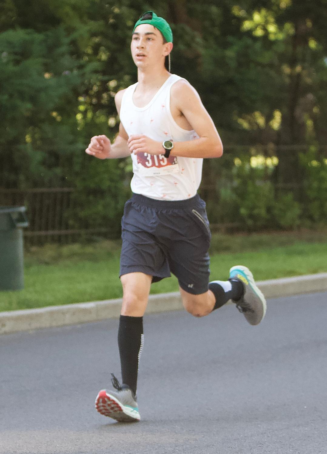 Bryce Stateler competes in the 5K race.